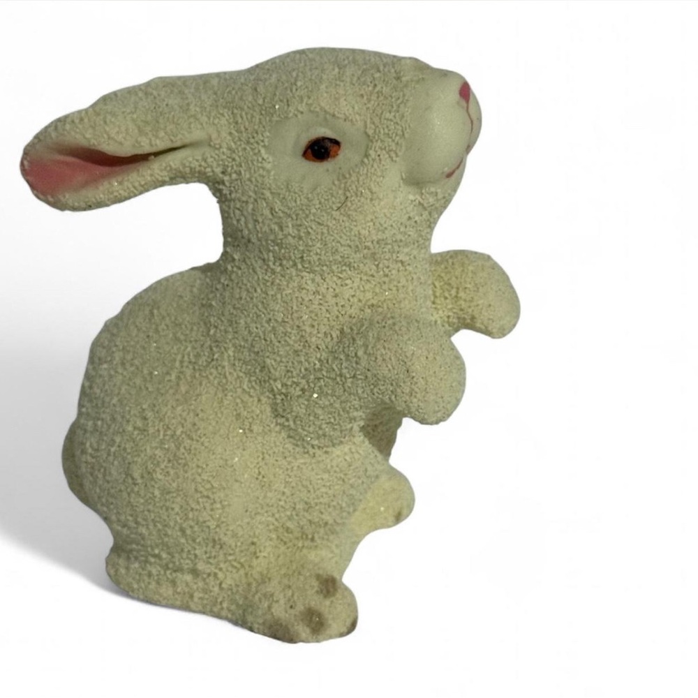 Department 56 Cream and Pink Ceramic Bunny